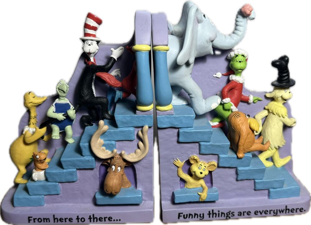 Vintage 2000 Hallmark Dr Seuss The Ends Bookends Limited Edition 1E/6097